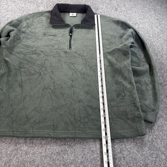 Vintage Columbia Men's Half Zip Fleece Pullover Medium Olive Green XM6362-F03 - Picture 7 of 9